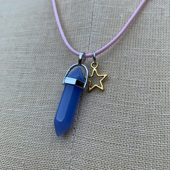 Handmade Resin Crystal Periwinkle Twinkle Little Star Amulet Necklace - Picture 10 of 10